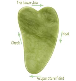 Natural Jade Face Massager Gua sha Scraper Board Facial Guasha Meridian Muscle Relaxation Skin Lifting 50 pcs DHL J0314309513