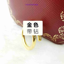 Fashion Ring Carter Ladies Rose Gold Silver Lady Rings Three circles full diamond ring card and titanium steel nail with free gold light luxury With Original Box