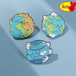 star animal cat cute Enamelled Brooches Funny Cartoon Pins Backpack Lapel Badges Fashion Jewelry Accessories Festival Souvenir G