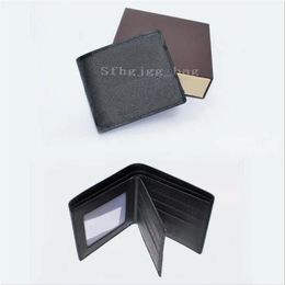 Women wallets Men Purse Brown Black High Quality Leather Bifold Lady Card holder Short wallet309K