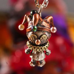 Pendants New Clown Doll Pendant Personality Retro Popular Fashion Silver Necklace Men's Single Pendant Female Jewellery Accessories