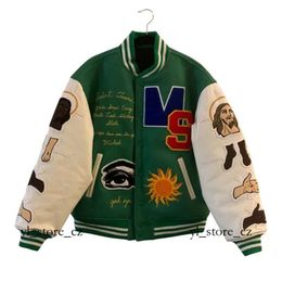 Men Sports Jacket Brand Embroidery Baseball Streetwear Patchwork Letter Asap Rocky Harajuku College Varsity Bomber Coat Couples 5606