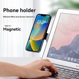 Magnetic Phone Holder for Laptop, Laptop or Desktop Monitor Side Mount Magsafe Phone Mount Compatible with iPhone Series and foldable phone,Tesla car phone bracket