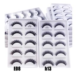 Brushes Wholesale 2/20/50boxes 3d Mink Eyelashes Natural Thick False Eye Lashes Wispy Makeup Beauty Extension Cilios E08 H13