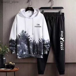 Men's Tracksuits Men's Casual Tracksuit 2 Piece Set New Shirt Sweats Sweatshirt Outfit Jerseys Luxury Social Y2k Streetwear Harajuku Clothing Q230110