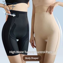 Waist Tummy Shaper Flarixa Shapewear for Women High Waist Tummy Control Pants 5D Liquid Boxer Shorts Postpartum Belly Slimming Panties Body Shaper Q240110