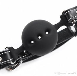 2020 SM Sex Open Mouth Gag leather Fixation Silicone Ball Gag Mouth Plug Adult Restraint Slave Bondage Sex Toys for Couples X8893920670