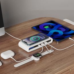15W 4 in 1 Wireless Charging Charger Station Compatible for iPhone 14 13 12 Apple Watch AirPods Pro Fast Quick Chargers for Cell Smart Mobile Phone
