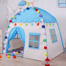 Children's Toy Tent Indoor and Outdoor Games Folding Playhouses Kids Room Girl Baby Castle Tent House for Children 240109