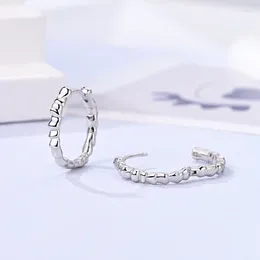 Hoop Earrings Silver 925 Squiggle Large For Women Valentine Christmas Mom Gift With Cubic Zirconia