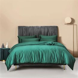 Svetanya Nordic Dark Green 100% Egyptian Cotton Bedlinens Ru Europe Queen King Family Size Set Fitted Sheet Duvet Cover Bedding 240109