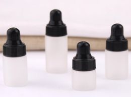 50pcslot 1ml 2ml 3ml 5ml Clear Glass Dropper bottle Mini Frosted Glass essential Oil bottle with hose vials5537851