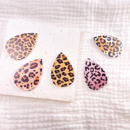 Charms 10 Pieces Of Acrylic Leopard Drops Jewelry Eardrop. Earrings Pendant DIY Bag Card Decoration