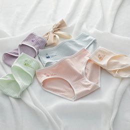Graphene Antibacterial Panties For Young Girl Cute Rabbit Print Ladies Underwear Women Cotton Briefs Children Underpants M L XL 240110