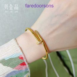 Fashion Bracelet Carter Ladies Rose Gold Silver Lady Bangle Full Gold 999 Nail Bracelet Set with Diamond Consort Have Gift Box