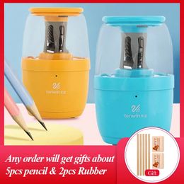 Tenwin Electric Pencil Sharpener Semi-automatic Pencil Sharpener Students Children Pencil Sharpeners School Supplies Stationery 240109