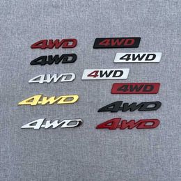 Tail Rear Side Metal 4WD Car Sticker 3D Chrome Badge Car Emblem Badge Decal Auto Decor Styling for SUV Truck Decal Accessories