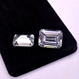Loose Gemstones Grade Cubic Zirconia Rectangle Faceted Gemstone Emerald Cut CZ032