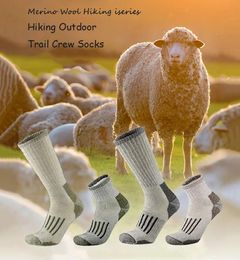 Jackets Hiking Socks Merino Wool Socks for Men Women 80% Merino Wool Ski Socks Winter Thick Thermal Crew Socks Men Walk Warm Antiodor