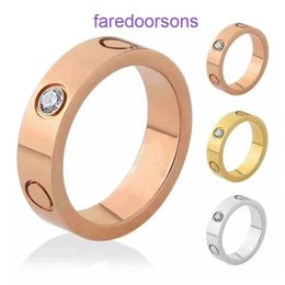 Charm Rings Luxury Carter Designer Ring Classic Ring Titanium Steel One Finger Womens Simple Stainless fading Pigment Have Gift Box