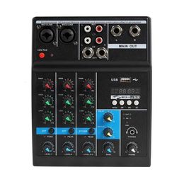 LEEDOAR AUDIO 4 5 Channel Professional Portable Mixer Sound Console Computer Input 48v Power Live Broadcast A4 A5 PK TEYUN JIY 240110