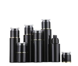 Black Glass Pump Bottles 30ml 60ml 100ml 120ml Mist Atomizer Spray Bottle Refillable Travel Dispenser for lotion essence skin care1832492