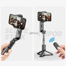 Selfie Monopods FGCLSY New Bluetooth Selfie Stick Mini Portable Handheld Gimbal Stabilizer with Fill Light Remote Shutter Stabilization Shooting YQ240110
