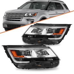 For 2016 2017 2018 Ford Explorer Limited/XLT/Platinum LED DRL Headlights Pair