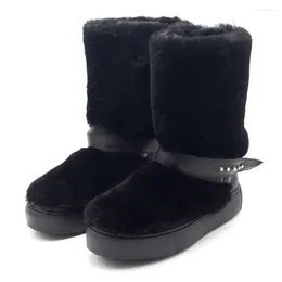 Boots Winter Comfortable Men's Fur Genuine Leather Black Men Short Ankle For