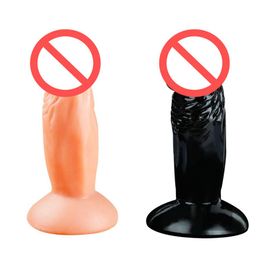 Female Realistic Dildos Mini Anal Dildo Dongs Stimulation GSpot Penis Sex Massager Dick Sexy Toy Products Shop Flesh Black1823269