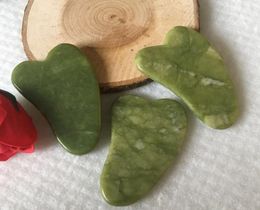 DHL Natural Jade Massage Tool Guasha Board Gua Sha Facial Treatment Natural Jade Stone Scraping Care Healthy Tool8831211