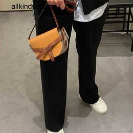 Loewwe Gates Bags New Crossbody Bag Saddle Caramel Colour High Beauty Sense Star Same Style Frj