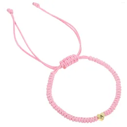 Charm Bracelets Heart Braided Bracelet Handmade Rope Woven For Girls