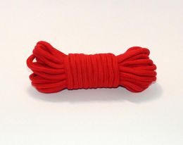 10M Red Soft Cotton Rope Restraint Bondage Adult Flirting Sex Games Toys for Couples Comfortable And Not Hurt The Body9906173