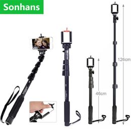 Monopods Yunteng 188 Handheld Extendable Pole Outdoor Selfies Camera Monopod Selfie Stick Tripod Para Selfie for Iphone 7 8 Gopro 4/5/6/7