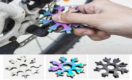 Portable Openers Hex Wrench Multipurpose Spanner Multi Pocket Tool 18 In 1 Mini Snowflake Camp Survive Outdoor Hike Key Ring7903994