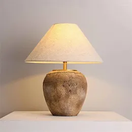 Table Lamps Ceramic Desk Lamp Creative Retro Homestay Tea Room Japanese Bedroom Bedside Lighting