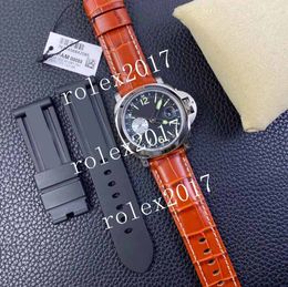 VSF Factory Men's Valjoux 7750 Automatic movement 088 44mm Best Edition Best Edition on Brown Leather Strap P.9001 Super GMT Wristwatches