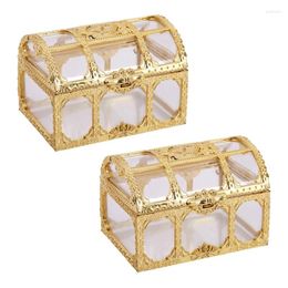Jewellery Pouches 2X Mini Box Candy Ring Earrings Necklace Case Gift Birthday Party Wedding Bead Storage Organiser Gold S