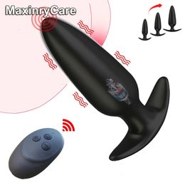 Vibrating Anal Plug Dildo Vibrator For Man Woman Wireless Remote Control Butt Plugs Prostate Massage Gspot Stimulator Sex Toys 240109