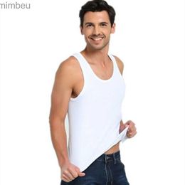 Men's T-Shirts HOT Sale Men's Casual Tank Tops Summer Bodybuilding Sleeveless Vest Square Collar Fashion Male Tees Workout Vest Factory OutletL240110