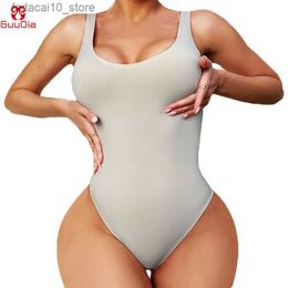 Waist Tummy Shaper GUUDIA Smooth Out Bodysuits Shapewear Bodysuit Cream Smooth Soft Body Shaper Tank Tops Sexy Compress Body Suit Shapers Jumpsuit Q240110