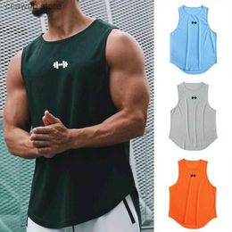 Men's Tank Tops Summer Tank Top Mens Gym Fitness Training Clothing Quick Dry Silm Fit Bodybuilding Sleeveless Shirts Men Fashion Basketball Vest T240110