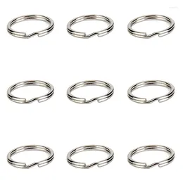 Keychains 20Pcs Keyrigs Metal 25mm Key Ring Unisex Holder Split Keyring Double Layer Circle Rings Chains Jewelry Accessories