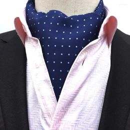 Bow Ties Luxury Men's Ascot Scrunch Self Cravat Neck Vintage Paisley Cashew Tie Gentleman Silk Set For Wedding Party