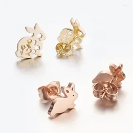 Stud Earrings 10pcs/lot Fashion Easter Themed D Stainless Steel For DIY Women Girls Gift Couple Cufflinks