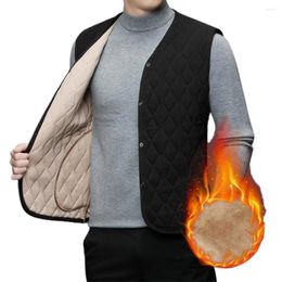 Men's Vests 2024 Fashion Plus Size Male Warm Waistcoat Fleece Vest Lamb Cashmere Sleeveless Coat Men Clothing Winter