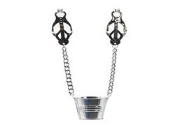 metal nipple clamps clips bondage bdsm gear adult sex toys torture devices for women Nipple clips with small bucket6144000
