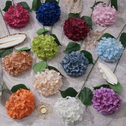 90 pieces of single hydrangea single branch hydrangea Korean wedding hall flower wall flower arrangement road welcome decoration fake flowers S-