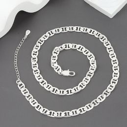 High Design Chains 925 Sterling Silver Necklace 5MM Width Z-shaped Jewelry Gift for Men and Women 45CM